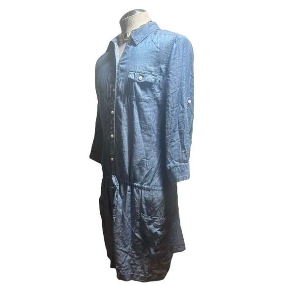 OLD NAVY Women’s Chambray Denim Dress 👗 Size Large - Picture 2 of 9